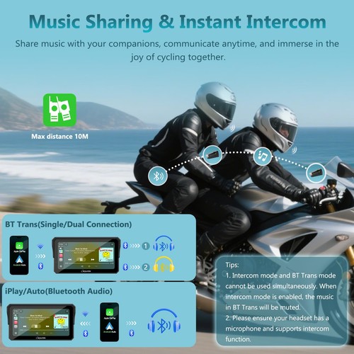 Carpuride W602SPro Moto Carplay Screen Wireless Android Auto TPMS Type-C Starter - Picture 5 of 12
