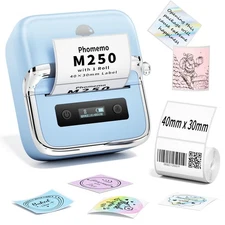 Phomemo M250 Label Maker, 3" Thermal Barcode & Address Printer - Portable Lab...