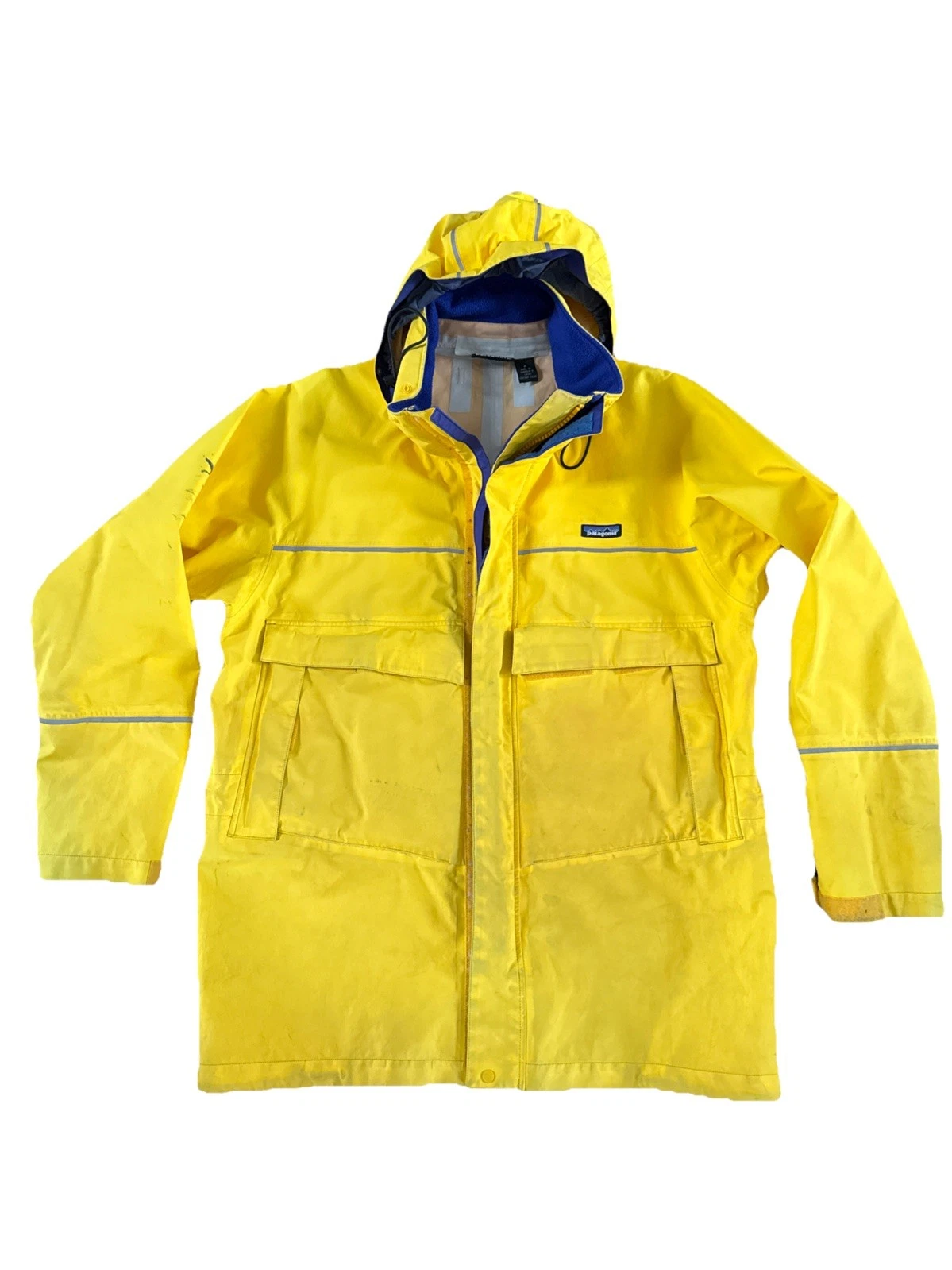 PATAGONIA Vintage High Vis Offshore Yellow Jacket, Medium, #87352, 100% Nylon