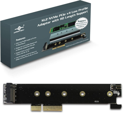 Vantec M.2 Nvme Pcie X4 Low Profile Adapter with 110 Length Support (UGT-M2PC130