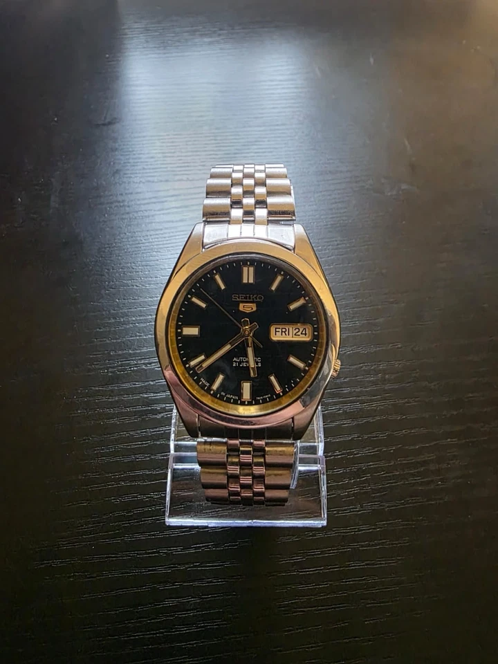 Seiko 5 Automatic 7S26 - 21 Jewels Vintage Classic Black Dial JapanMade - Image 3 of 4