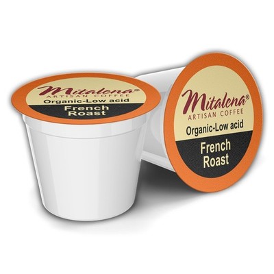 Mitalena French Roast Organic Coffee Pods - Dark Roast, Low Acid Coffee for Keur