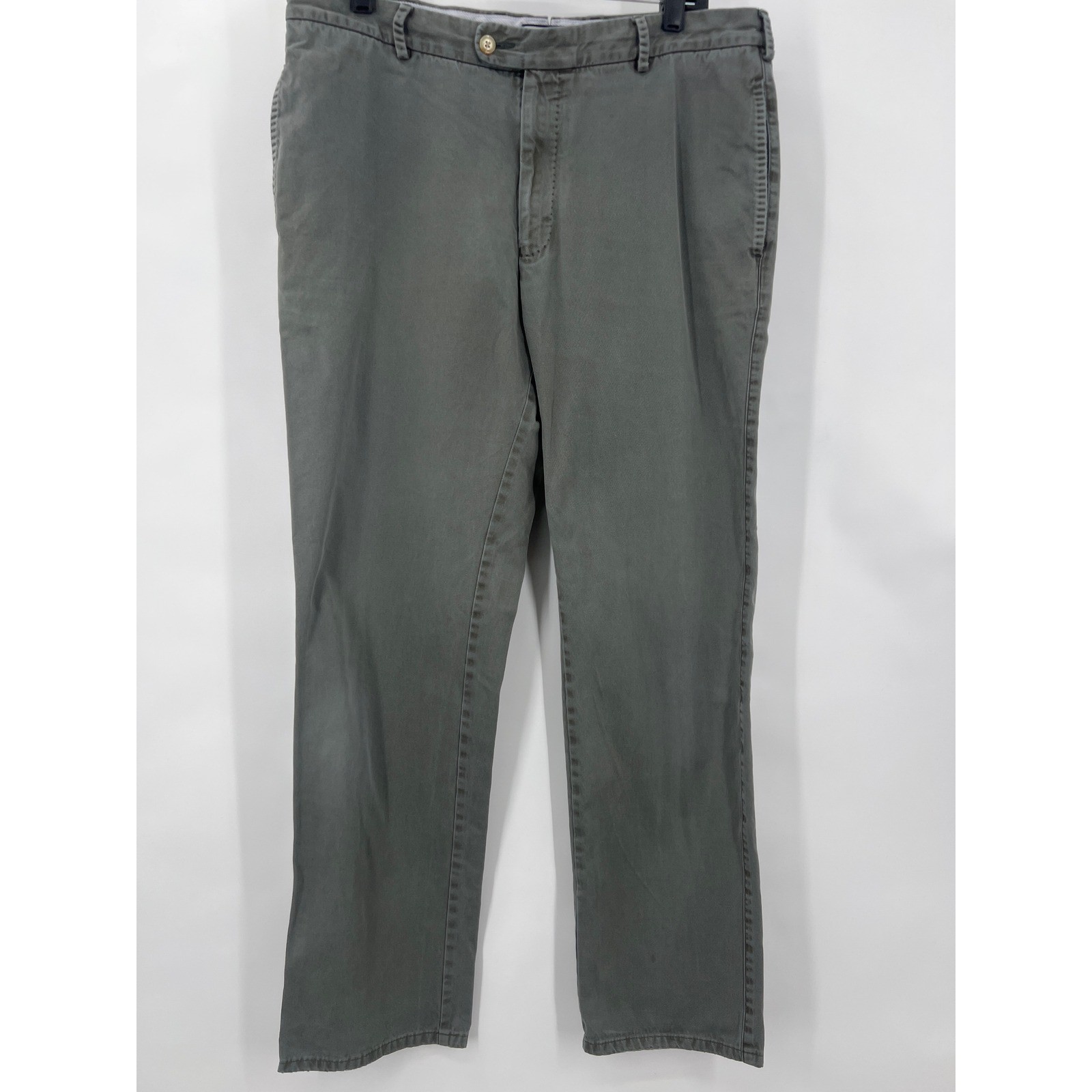 Peter Millar Mens 35 Pima Cotton Flat Front Raleigh Washed Twill Chino Pants