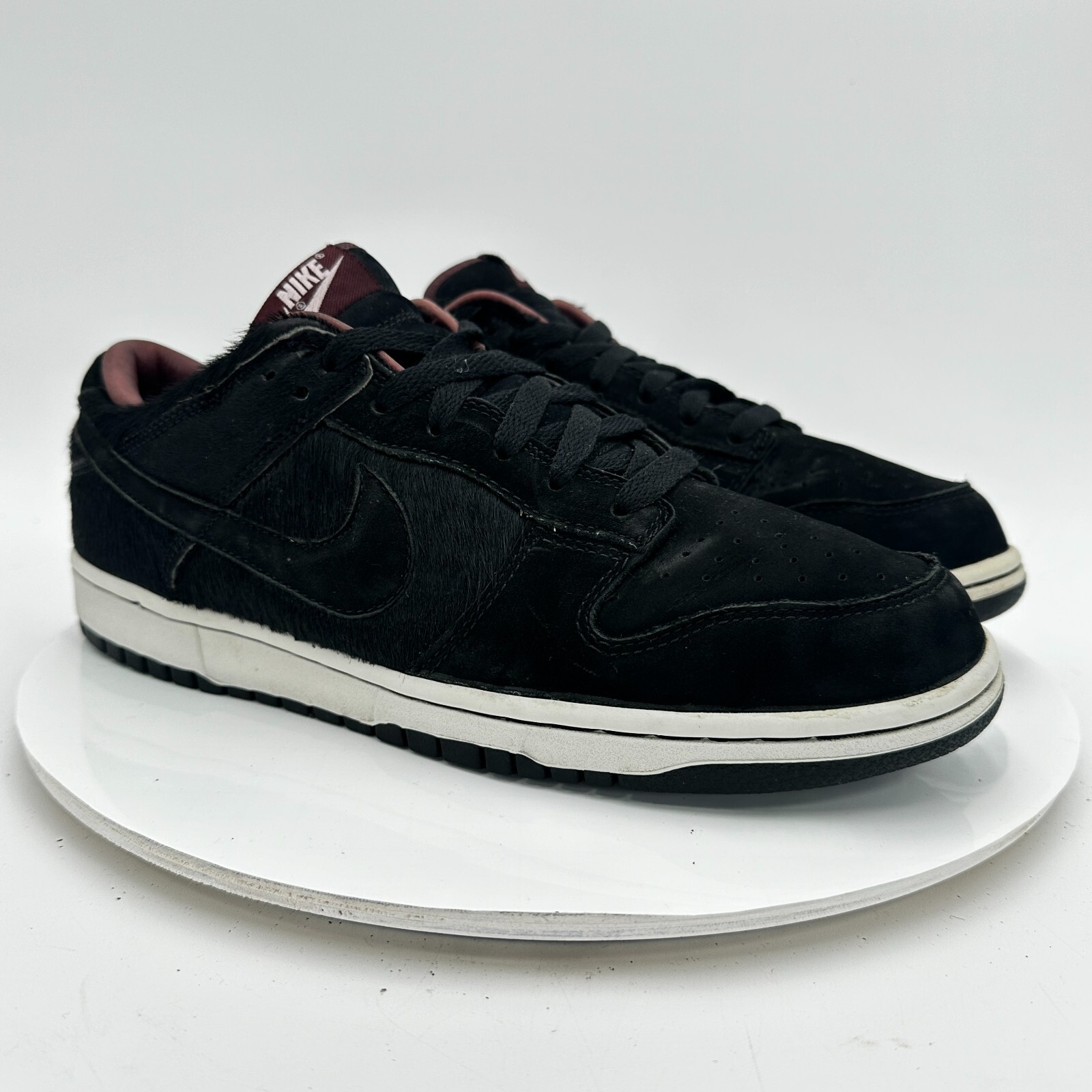 Nike Dunk Low Horse Pony Hair Pack Women Size 11.5 309324 002 Black Suede Shoes