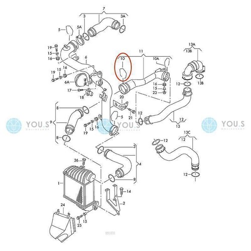 2 x You.S Originale Sicherungsklammern Turbo per VW Golf IV (1J_) 1.9 Tdi - Picture 4 of 4
