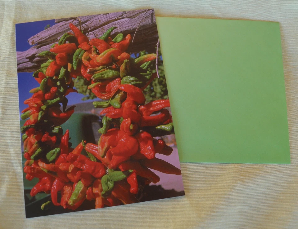 Leanin' Tree Thank You Note Card w Envelope Southwest Red & Green Chili Peppers - Image 2 of 4