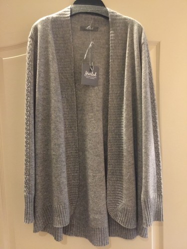 Cashmere CARDIGAN Sweater Women Gray 