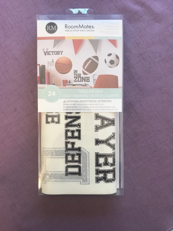 24 nuevas calcomanías de pared deportivas para niños fútbol baloncesto fútbol pelota béisbol Foto 2 de 3