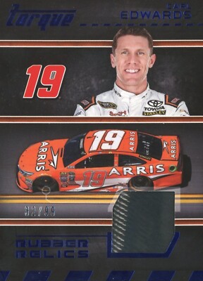 PANINI 2016 DREHMOMENT CARL EDWARDS #RR-CE 32/99 BLAU GUMMI RELIKTKARTE