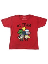 Marvel Comics Boys Red Avengers Team T-Shirt Hulk Iron Man Tee Shirt