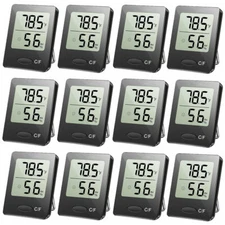 1/10x Mini Digital Thermometer Hygrometer Temperature Humidity Meter Alarm Clock