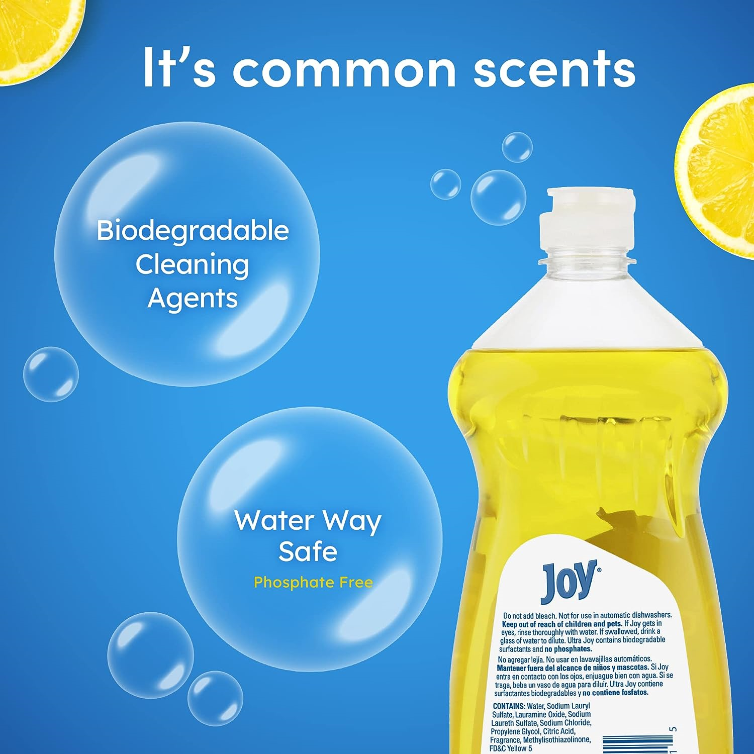 JOY Ultra Grease Cutting Dishwashing Dish Detergent Liquid Soap Lemon