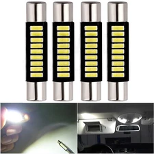 4x 29mm LED Vanity Mirror Light 6000K White Sun Visor Bulb 6612F 6614F for Honda