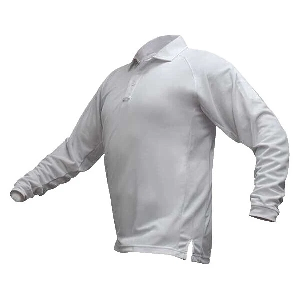 Long Sleeve White Polos for Men
