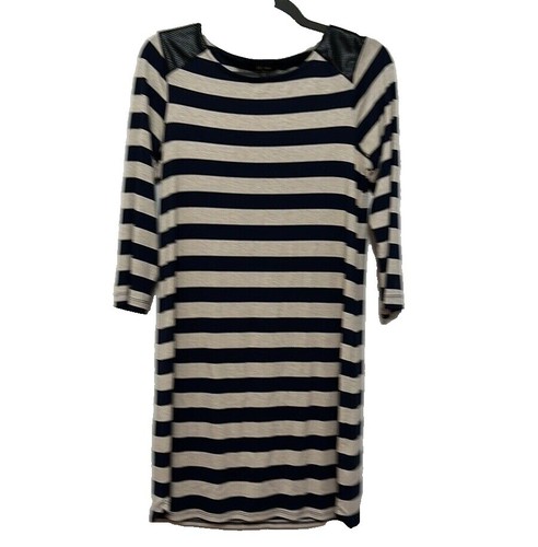 Ella Moss jersey dress S orange rust v-neck faux wrap | eBay