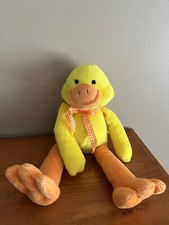 Yellow Orange Duck Chick Plush Stuffed Animal Toys R Us 10  