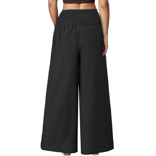 Women Lounge Pants High Waist Palazzo Pant Ladies Wide Leg Beach Boho Bottoms - Picture 108 of 113