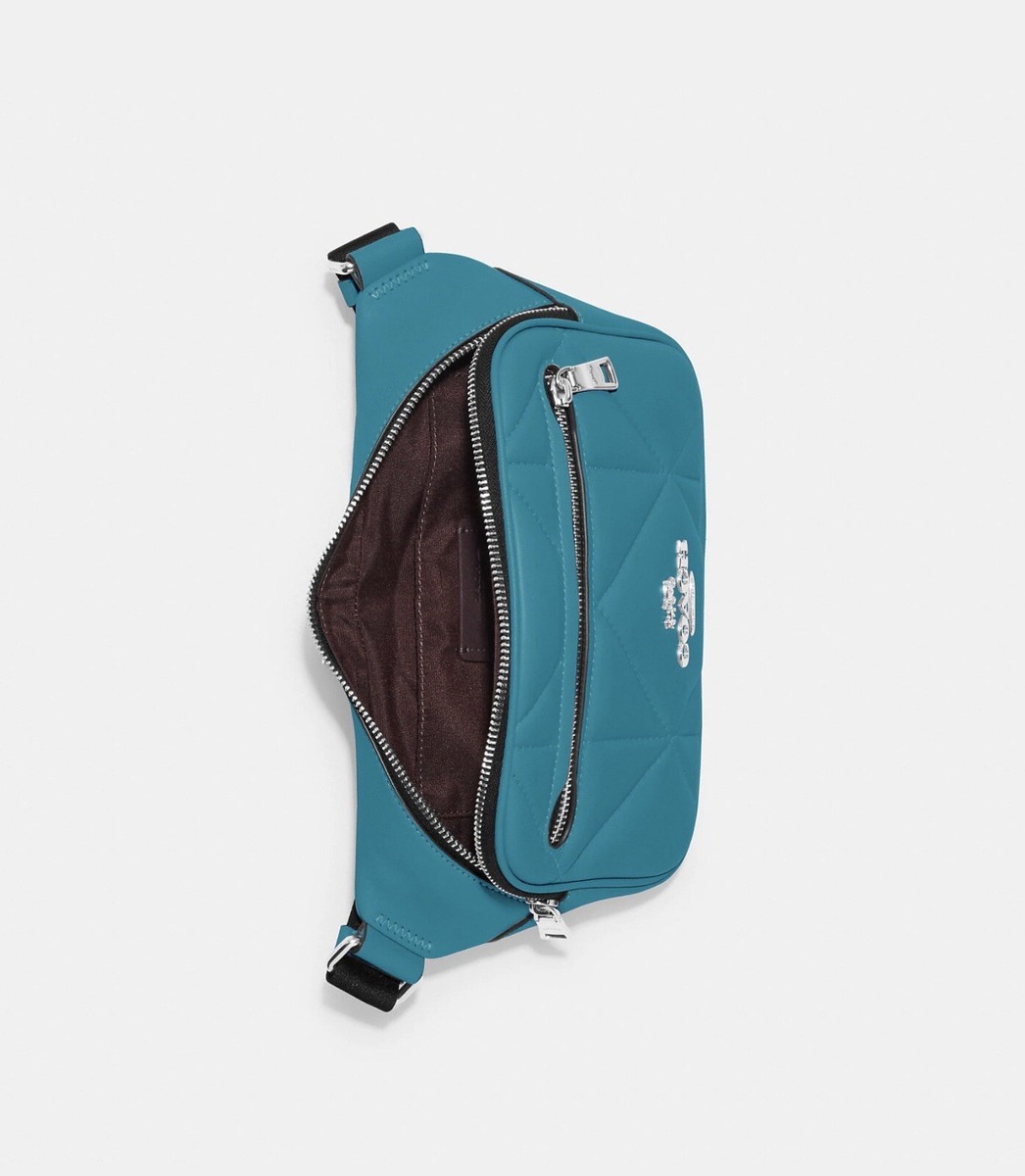 ️Coach Elias Belt Bag With Puffy Diamond Quilting Silver
