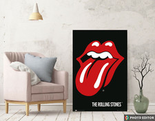 The Rolling Stones Tongue Lips Canvas print poster artwork wall art