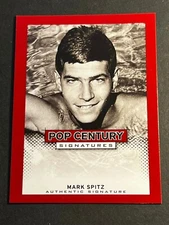 2013 Leaf Pop Century RED PROOF MISSING AUTO & #/5 Mark Spitz Swimming Olympics