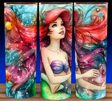 Ariel The Little Mermaid Underwater Watercolor Cup Mug Tumbler 20oz