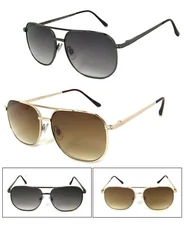 1 or 2 Pairs Pilot Large Full Lens Reading Sunglasses Sun Reader Metal Frame