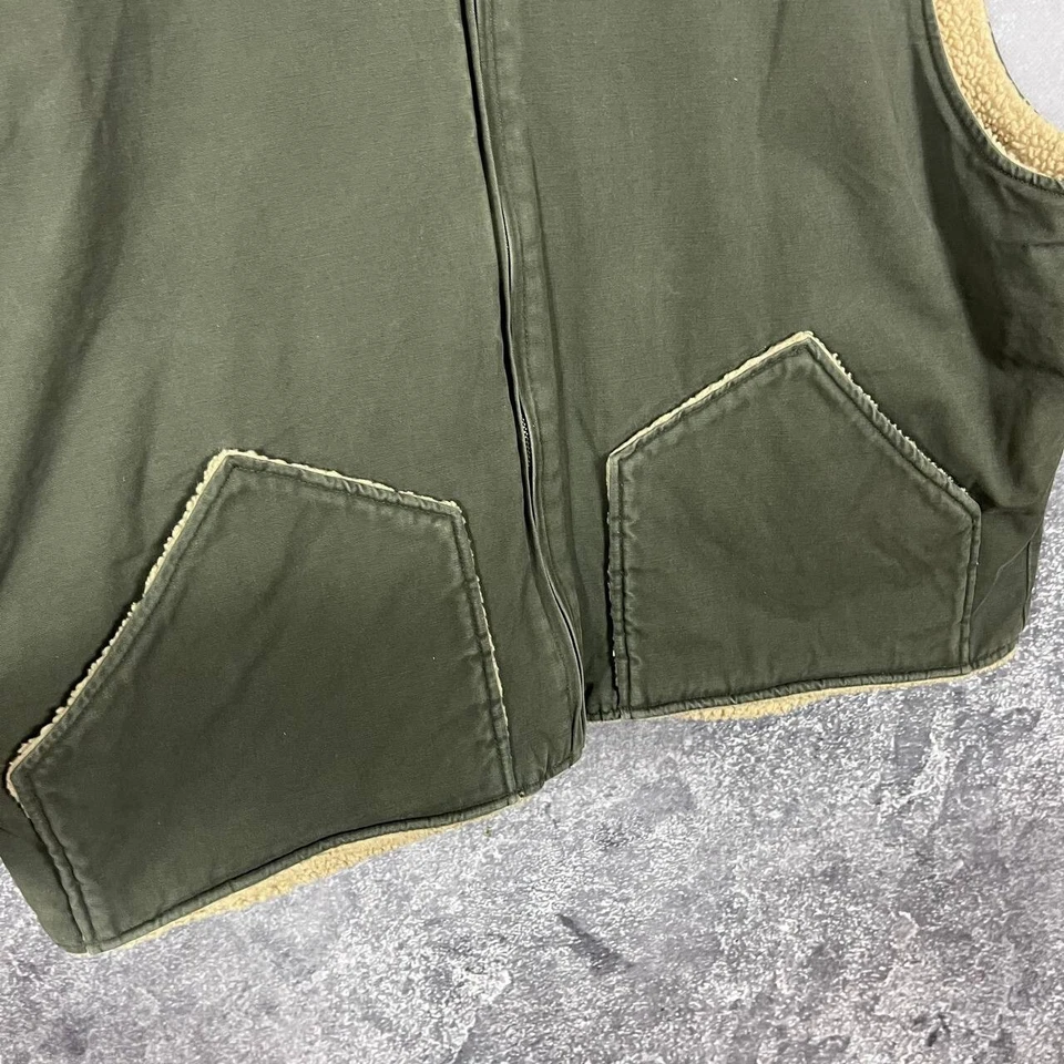 Colete Schott Sherpa Vintage Cáqui Tamanho GG - Imagem 3 de 4