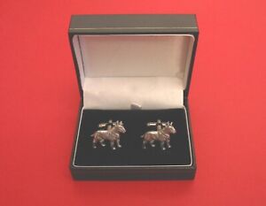 Bull Mastiff Puppy Image Rhodium Plated Tie Clip in Gift Box 