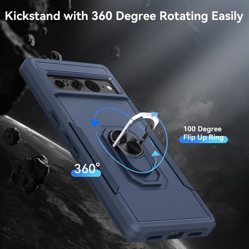 For Google Pixel 7/7 Pro Hybrid Ring Kickstand Case Hard Shockproof Rugged Cover - Photo 31 sur 60