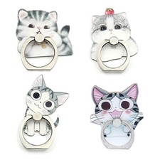 4Pcs Phone Ring Holder Stand, Cute Dogs Cats Animal 360 Rotation Finger Ring ...