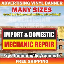IMPORT DOMESTIC MECHANIC REPAIR Advertising Banner Vinyl Mesh Sign Flag service