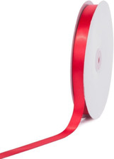 PSF0508-250 Solid Satin Ribbon, Red, 5/8" X 100 Yd