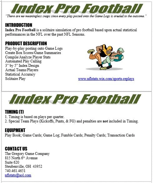 1970 NFL Season Solitaire Stat-Based Football Simulation Game - New - Image 2 of 3