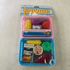Justen Vintage SuperMarket Plastic Food Basket Groceries Kids Play Set NON-Toxic