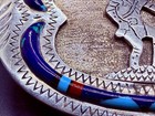 Nice Navajo Handmade Kachina Overlay Design & Multi Gemstone Inlay Belt Buckle — photo 6