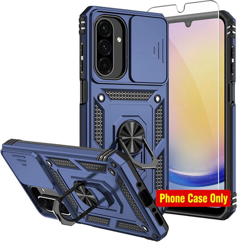 Phone Case for Samsung Galaxy A17 5G, HD Screen Protector, Kickstand, Blue