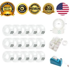Transparent Clear Tape Refills 5 Rolls 0.7 Inch 27.3 Yard for Dispenser