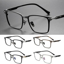 Montatura occhiali da vista uomo extra larghi 160 mm quadrati titanio classici retrò