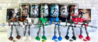 Bionicle Rahkshi Set of 6: 8587 - 8592  w/ Canisters, Comic Books & Manuals