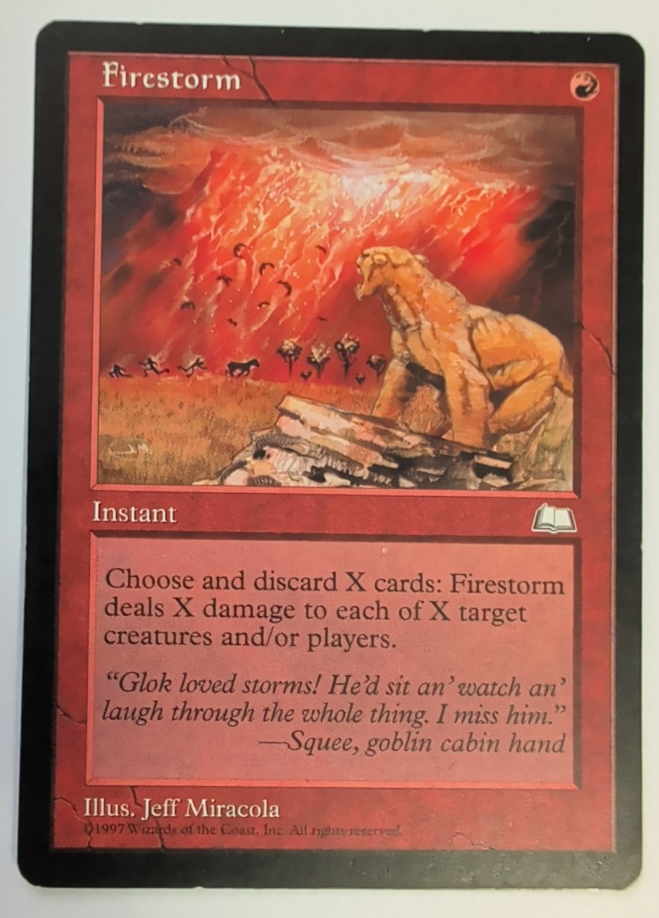 {1x} ~ Firestorm ~ LP MTG Weatherlight  Reserved List Premodern ***Startropic***