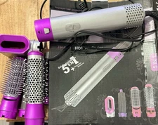 Premium TP-5 In 1 Hot Air Styler - Volumizing, Blow Dry Brush, Curl & Straighten