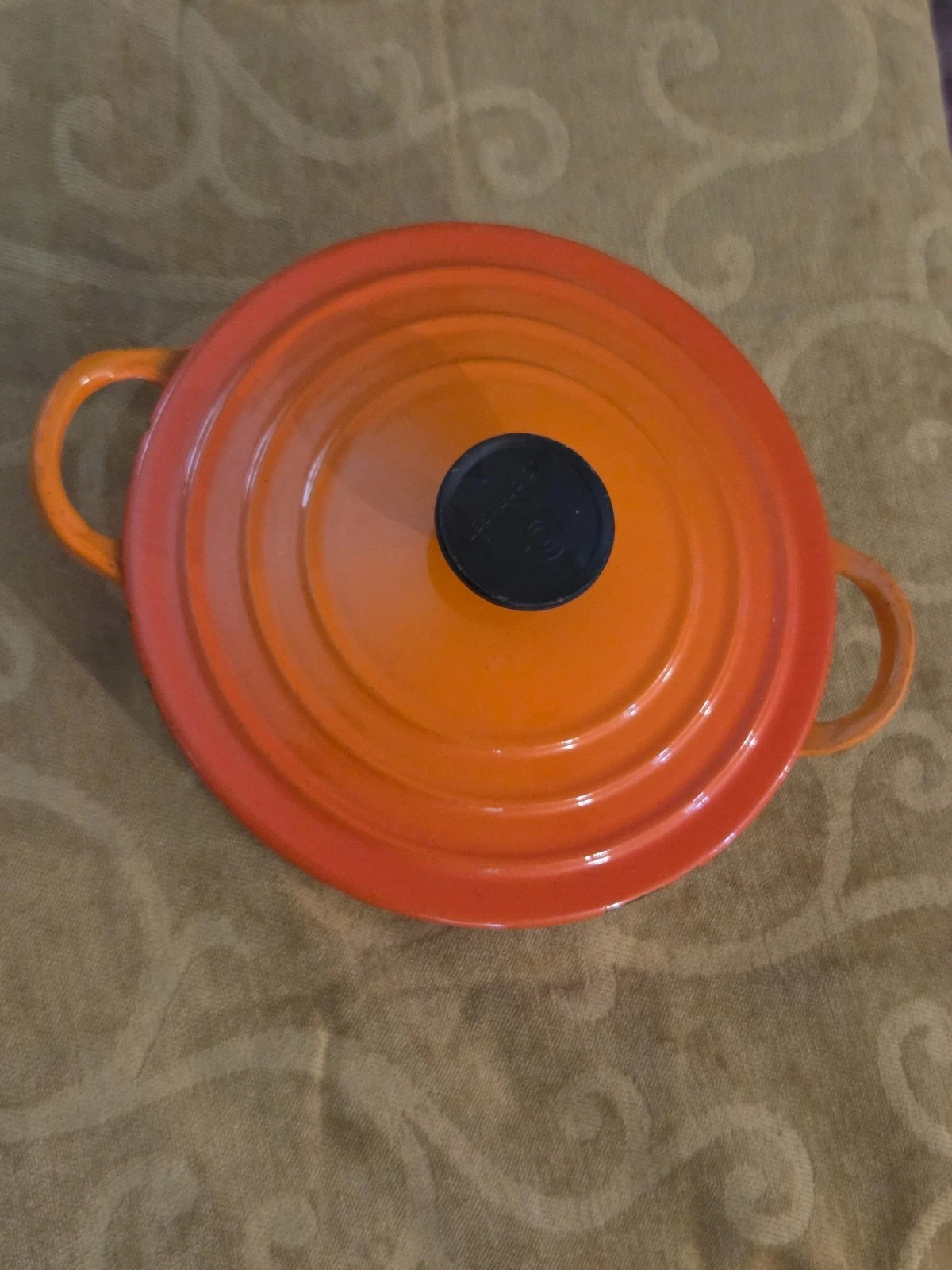 Vintage Le Creuset Cast Iron Dutch Oven w/ Lid Orange Enamel Made In France B
Opens in a new window