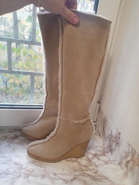 Women & Other Stories Boots Beige Leather 36