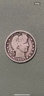 1899 S Barber Quarter Dollar Coin, Bump Around Eye And Reverse Due Break On D
