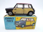 VINTAGE CORGI TOYS 249 MORRIS MINI COOPER DELUXE WICKERWORK IN ORIGINAL BOX 1965