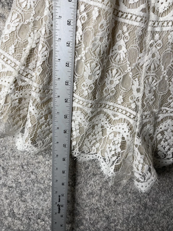 Mameluco Alice + Olivia para mujer 2 capas de encaje sin mangas forrado elegante cremallera trasera Foto 2 de 4