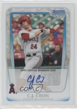 2011 Bowman Draft Chrome Prospects Refractor 468/500 CJ Cron #BCAP-CC Auto 2cm