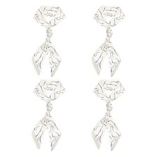 4Pcs Long Thin Head Scarf, Hair Scarves White, Stripe 