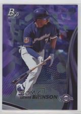 2017 Bowman Platinum Top Prospects Purple 179/250 Lewis Brinson #TP-LB 0b5