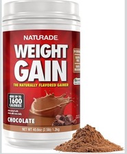 Naturade Weight Gain Protein Drink Mix Chocolate 40.6 oz Gluten-Free Non-GMO